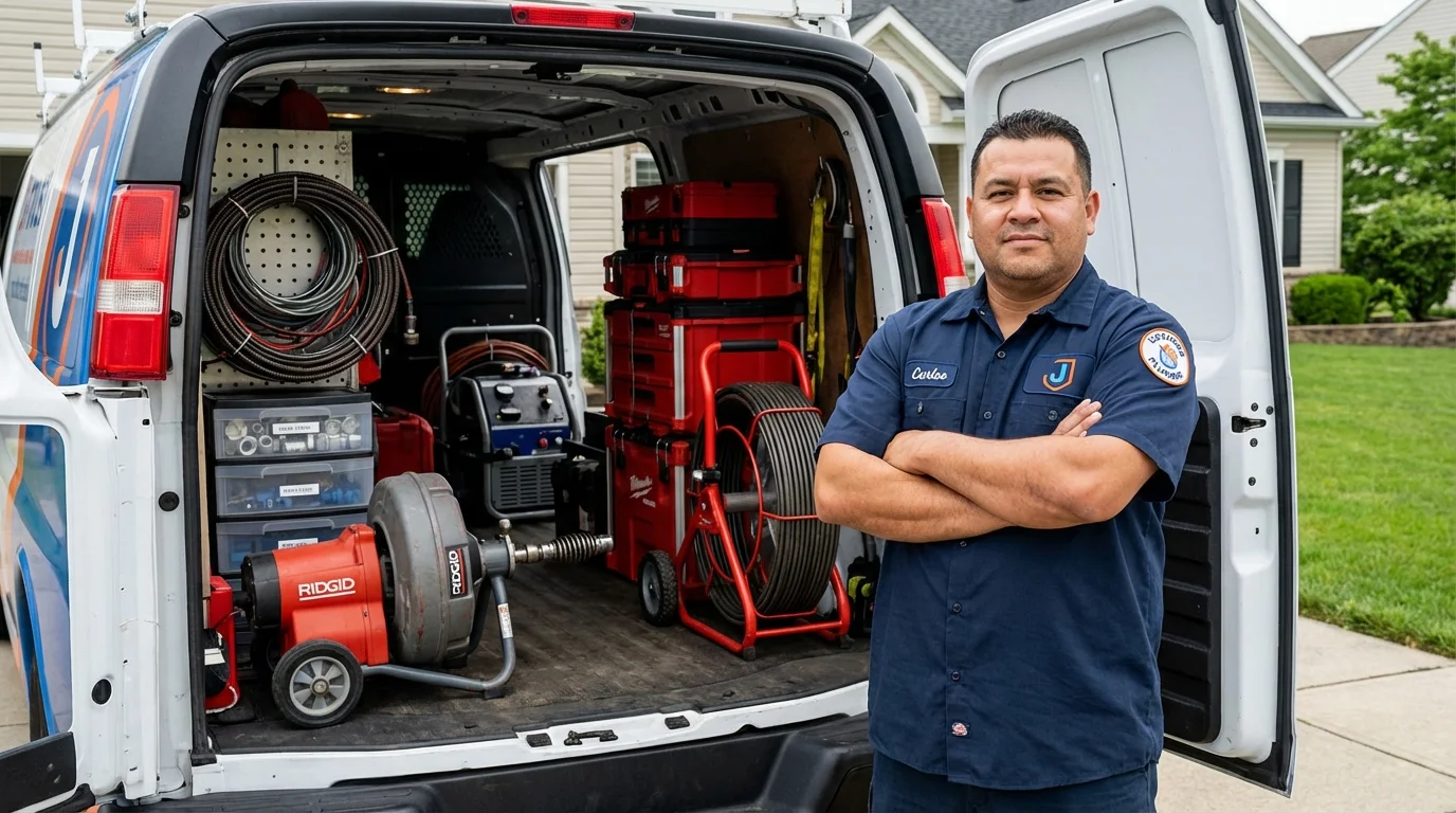 Professional drain cleaning equipment and Johns Plumbing LLC plumber in Las Animas