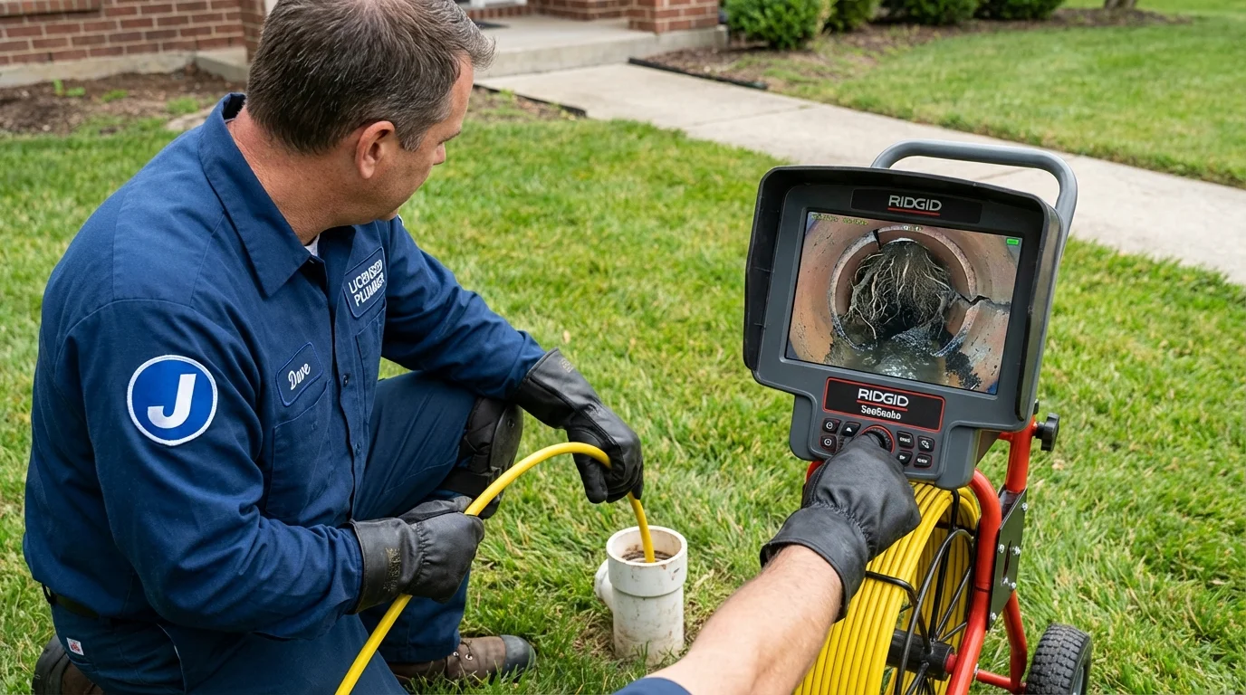 Sewer camera inspection being performed by Johns Plumbing LLC in Las Animas